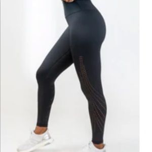 Black March 2021 Curvescruption Leggings with Laser Cut, Size S